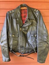 VTG 1940s 1950s Harley Davidson Cycle Champ D Pocket Leather Motorcycle Jacket picture