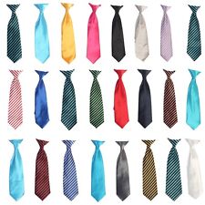 25 + Colors Clip On Neck Tie For Toddler (2T-4T )Kids(4-7) Boys (8-16) Satin Tie picture