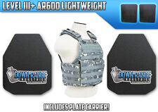 4 Pc Level III+ AR600 Lightweight Body Armor Plates with Vest picture