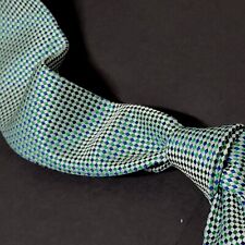 Charles Tyrwhitt Blue Green Check 100% Silk Tie Jermyn Street England picture