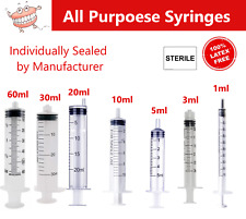 1ml / 1cc Syringe (No Needle) 3cc, 5cc, 10cc, 20, cc, 60cc, Choose Size & Pack picture