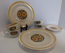 Antique Ridgways Hand Painted Bedford Ware 12 Piece Dinner Ware Set Flowers picture