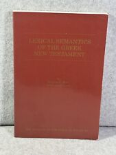 LEXICAL SEMANTICS OF THE GREEK NEW TESTAMENT VINTAGE BOOK picture