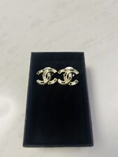 CHANEL Authentic Stone CC Logo Studs Earrings picture