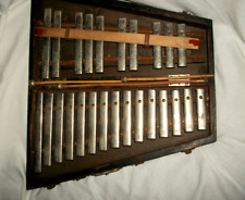 ANTIQUE 1908 DEAGAN STEEL XYLOPHONE ROUNDTOP MUSIC BELL CHIMES WOOD CASE picture