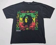Vintage RARE Bob Marley Double Sided Hot Eagle Shirt Small COLOR FRONT BW BACK picture