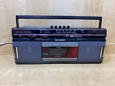Sharp QT-248 Portable Boombox AM/FM Cassette 1980s RADIO WORKS Tape Deck Doesn't picture