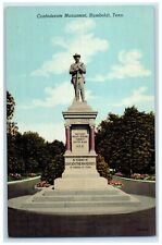 c1940 Scenic View Confederate Monument Humboldt Tennessee TN Unposted Postcard picture
