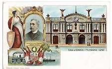 Postcard Peru, Post and Telegraph House, Lima Mr. Carlos Ferreyros Director picture