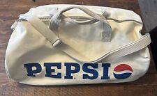 Vintage Pepsi Cola Brand Duffel Bag Heavy Duty Canvass Large Luggage Bag picture