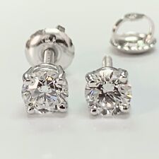 0.88 CT G VS2/  100% Natural Diamond Studs Earrings 14k Gold Screw or Push W Y picture