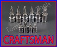 CRAFTSMAN 10pc 1/4 3/8 Phillips / flat blade screwdriver socket wrench bit set picture