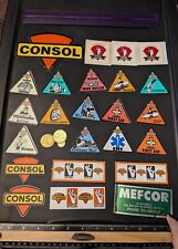 HUGE Lot Vintage Old Coal Mining Stickers Helmet Consol Occupational   picture