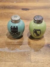 VTG Johann Havilland Bavaria Salt & Pepper Shaker Set Blue Green Germany Rare  picture
