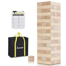 Aivalas Giant Tumble Tower Wooden Stacking Block Game with Scoreboard&Carryin... picture