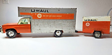 Vintage 1970s Nylint U Haul Box Truck Pressed Steel Toy w/Trailer OG Patina picture