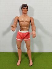 Vintage Mattel 1970s Big Jim Action Figure Karate Chop Arm Orange Shorts *Works* picture