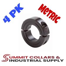 10MM Double Split 2-PC Clamp Shaft Collar Steel, Black Oxide NEW 4 PK picture