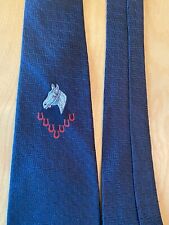 VINTAGE HICKOK MENS SKINNY TIE ALL SILK EMBROIDERED HORSE  picture