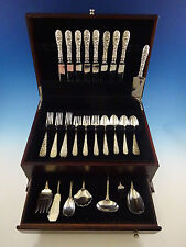 Rose by Stieff Sterling Silver Flatware Set For 8 Service 40 Pieces Repousse picture