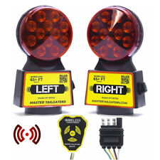 Wireless Trailer Tow Lights - Magnetic Mount, 48ft Range, 4 Pin Blade Connection picture