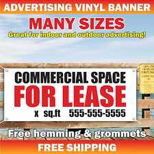 COMMERCIAL SPACE FOR LEASE Advertising Banner Vinyl Mesh Sign rent custom phone picture