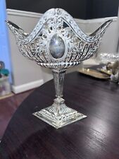 ANTIQUE ENGLISH SILVER PLATED CENTER PIECE  FLOWERS DECOR picture