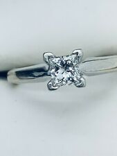 1.20Ct Princess Cut Lab-Created Diamond Women's Solitaire Ring 14K White Gold picture