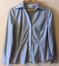 Worthington Women's Size 14 Stretch Gray Shirt Button Up Long Sleeve #p15+125 picture