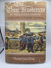 THE THREE MUSKETEERS BY ALEXANDRE DUMAS 1953 HCDJ EXC ☆RARE picture