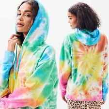 PacSun PS LA Rainbow Spiral Tie Dye Oversized Pullover Sweatshirt Hoodie Retro picture