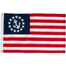 16x24 Embroidered Sewn Nautical Ensign Yacht Naval 300D Nylon Flag 16
