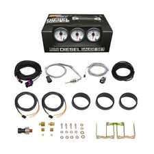 White 7 Color Diesel Gauge Set - 60 Boost, 2400 Pyrometer EGT, 100 Fuel Pressure picture