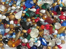 325 VINTAGE GLASS RHINESTONES & SOLID STONE LOT REPAIR JEWELRY LOOSE ASSORTMENT picture