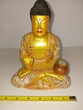 Exquisite Exotic Handcarved Wooden Handpainted  Buddha OOAK picture