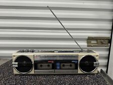 Rare Vintage Sharp QT-77 Boombox Stereo Double Cassette Tape Player AM/FM Radio picture