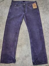 True Religion World Tour Men’s Ricky Jeans 36 Cold pressed Overdye Purple-NWT picture