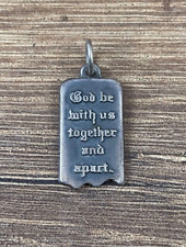 Vintage James Avery 925 Silver God Be With Us Together Necklace Pendant picture