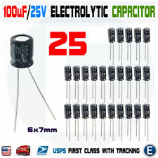 25PCS 100uF 25V 105C Capacitor Electrolytic 6x7mm for 25V 16V 10V 6.3V picture