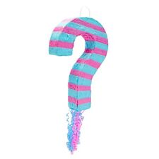 Pull String Gender Reveal Question Mark Pinata, Boy or Girl Baby Shower, 17 x 11 picture