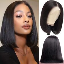 13X4 Lace Front Wig Straight Short Bob Wig Human Hair Lace Closure Wig for Women picture