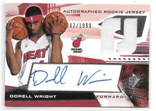 DORELL WRIGHT AUTO ROOKIE JERSEY SN /1999 2004-05 SPX 123 MIAMI HEAT GS WARRIORS picture