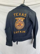 Vintage FFA Lufkin Texas Blue Corduroy Jacket Texas Men’s Size Small picture