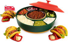 Taco Tuesday Kit - Taco Bar Serving Set for a Party - 30Oz Heated Pot, 4 Taco Ho picture