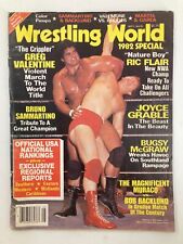 VTG Wrestling World Magazine 1982 Greg Valentine and Ric Flair w Poster No Label picture