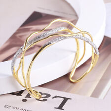 Alexis Bittar Sparkling Irregular Line Wrapping Wide Edition Bracelet picture