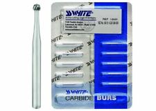 SS WHITE Dental Carbide Burs FG 4 Round Burs 10/PACK (multiple qty) USA picture