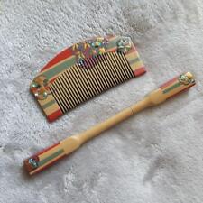 Kanzashi kimono Hair stick Antique Comb Hairpin Gold Makie Mother-Of-Pearl picture