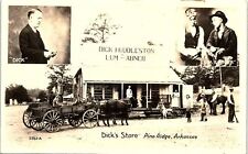 1930s PINE RIDGE ARKANSAS DICKS STORE DICK HUDDLESTON AD RPPC POSTCARD 41-41 picture