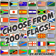 Country FLAG ITALIAN CHARM for your bracelet choose from 200+ World Flags 9mm picture